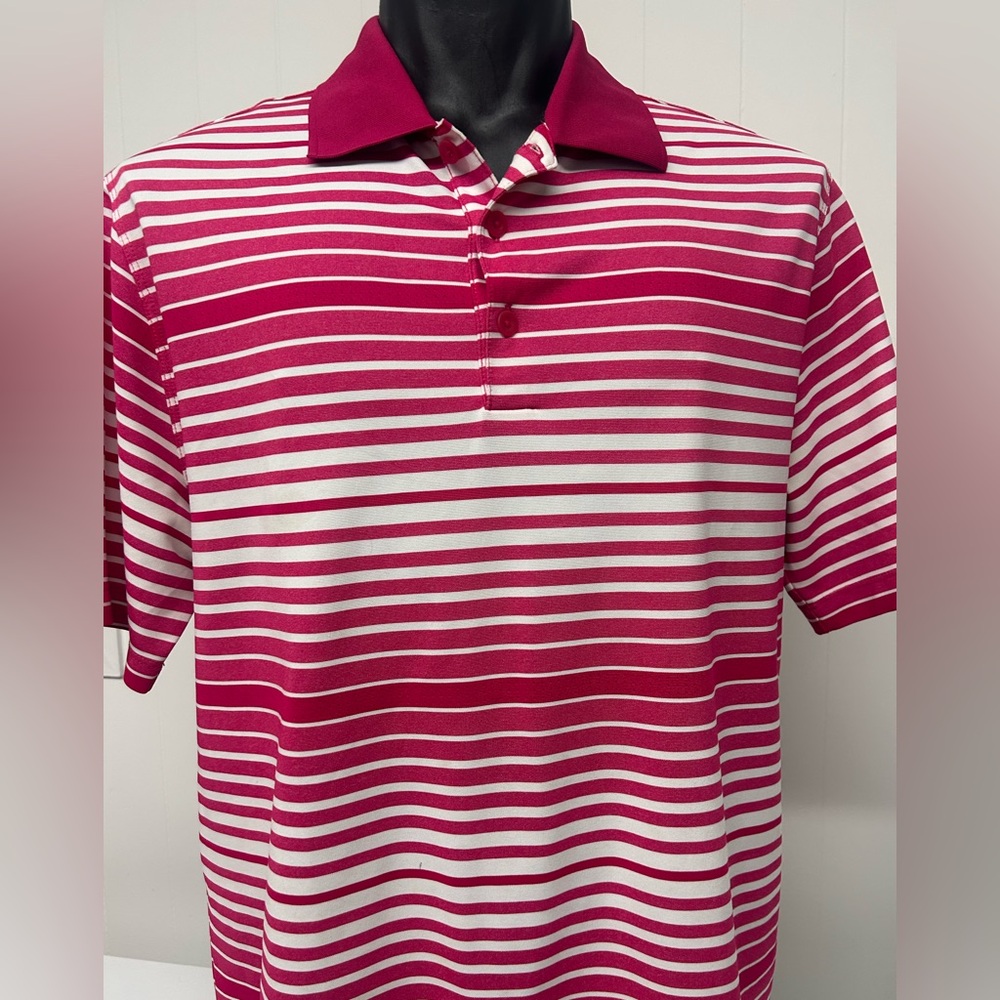 NIKE dri-fit striped men’s size large golf polo